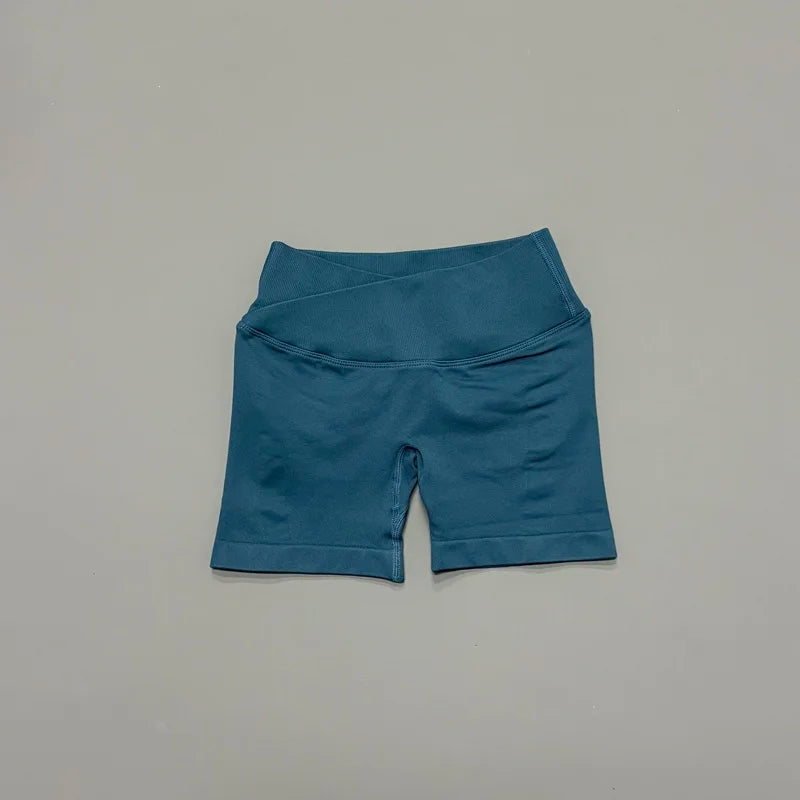 HISTELLO Vision 4.5” Cross Waist Seamless Gym Shorts