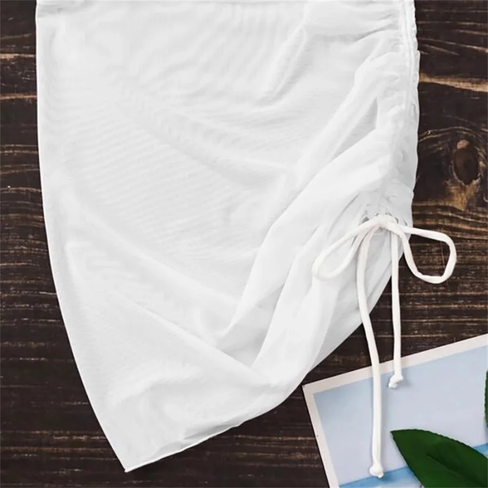 Sexy Mesh Beach Cover-Up Skirt