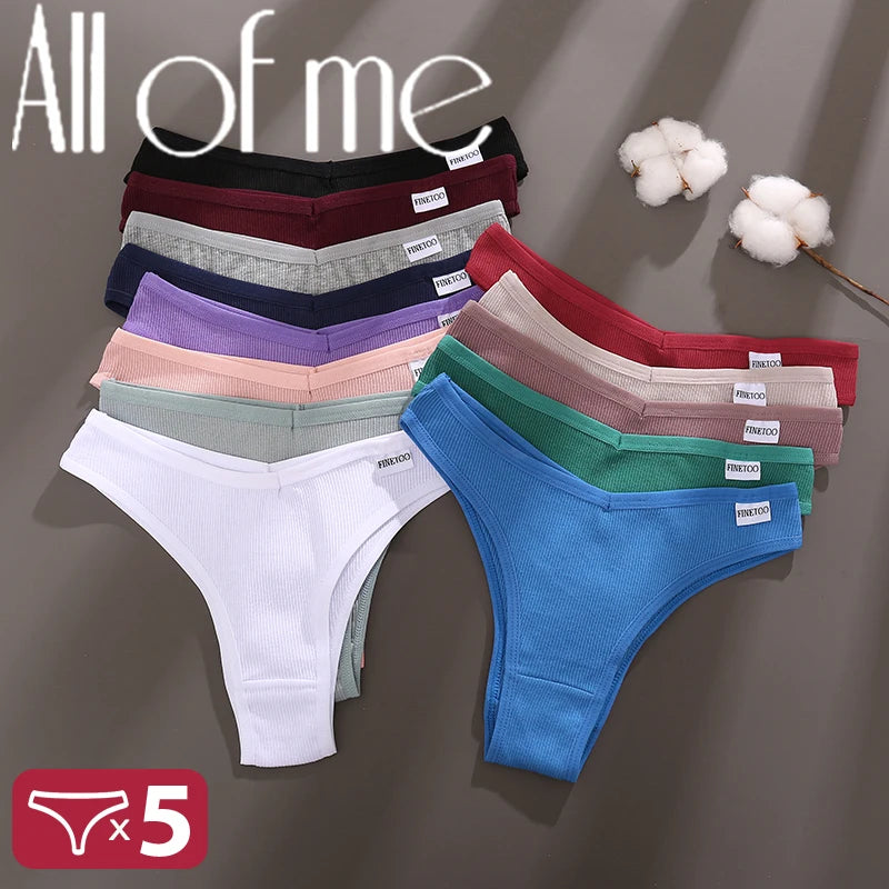 5-Piece Cotton Bikini Panty Set