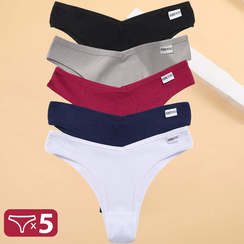 5-Piece Cotton Bikini Panty Set