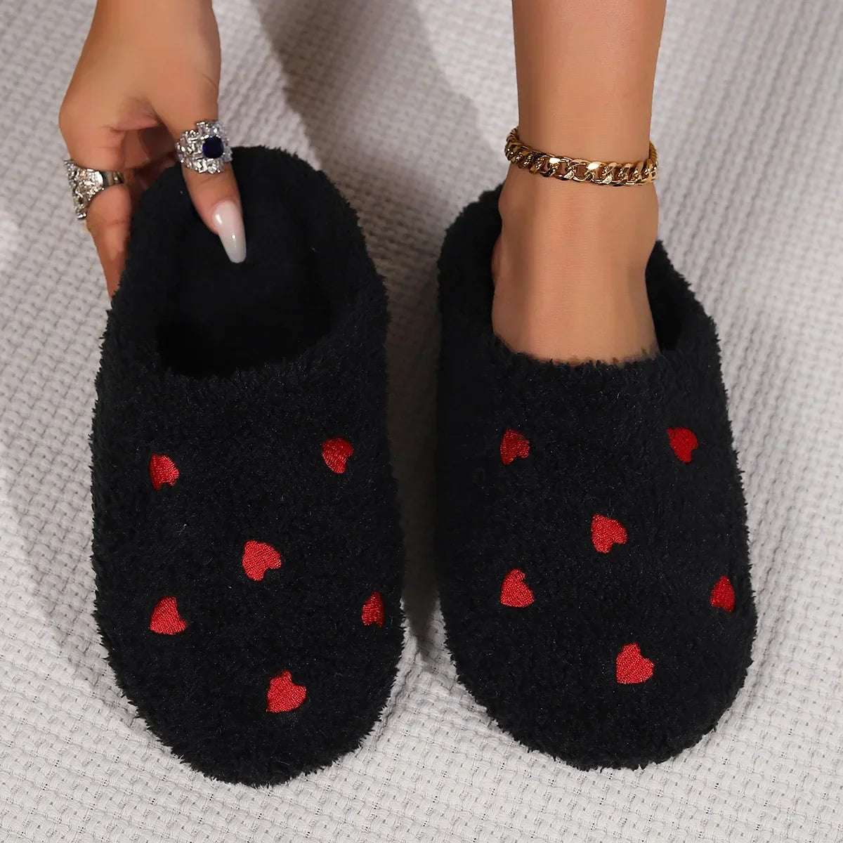 Women's Heart-Shaped Soft Sole Slippers