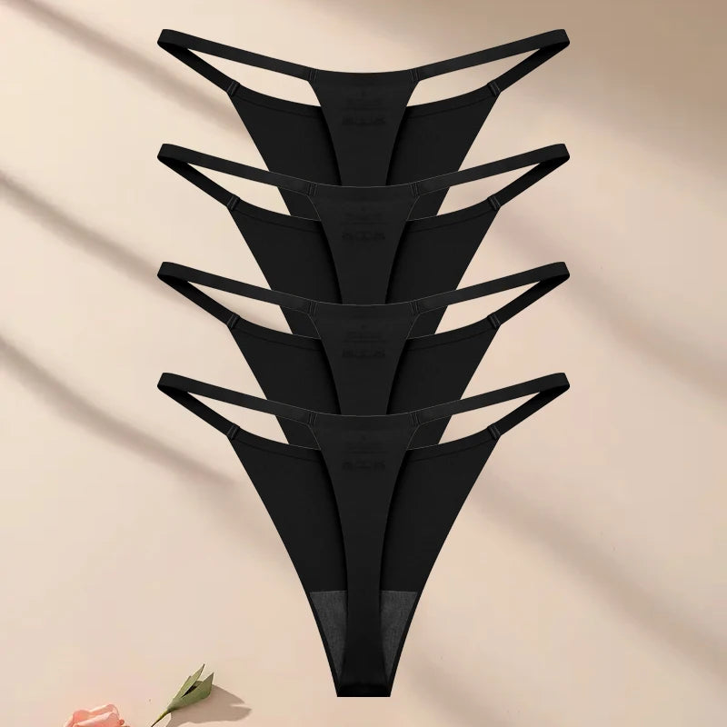 4-Piece Ultra-Thin Stretch Thong Set