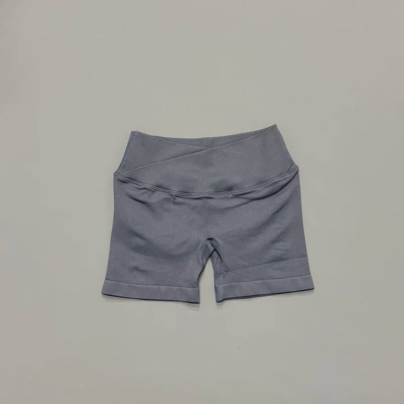HISTELLO Vision 4.5” Cross Waist Seamless Gym Shorts