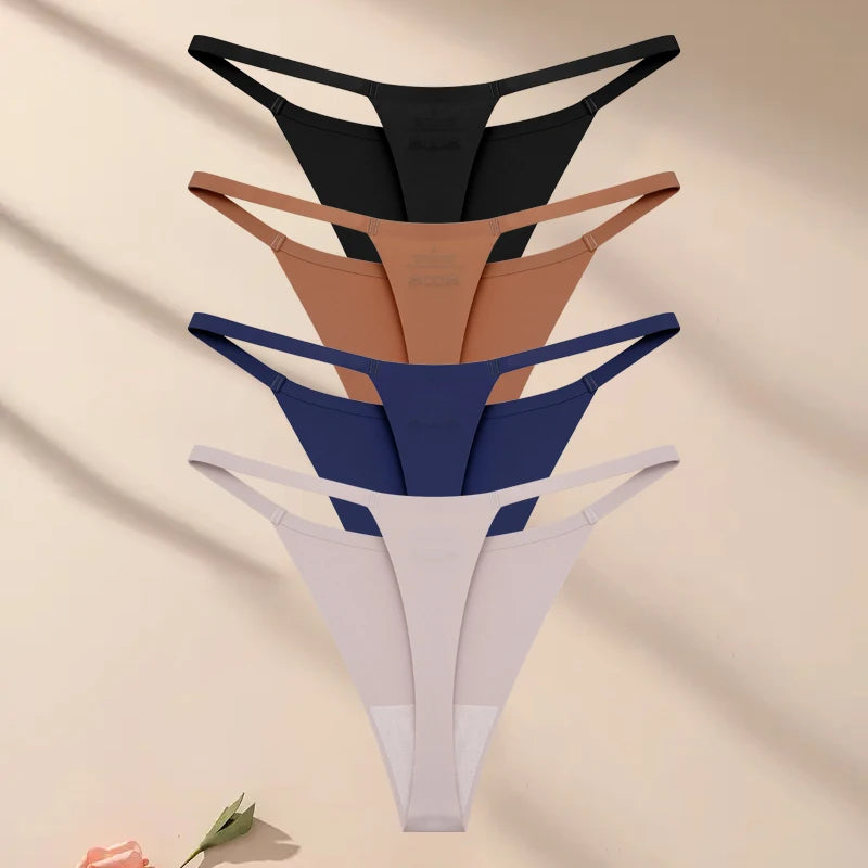 4-Piece Ultra-Thin Stretch Thong Set