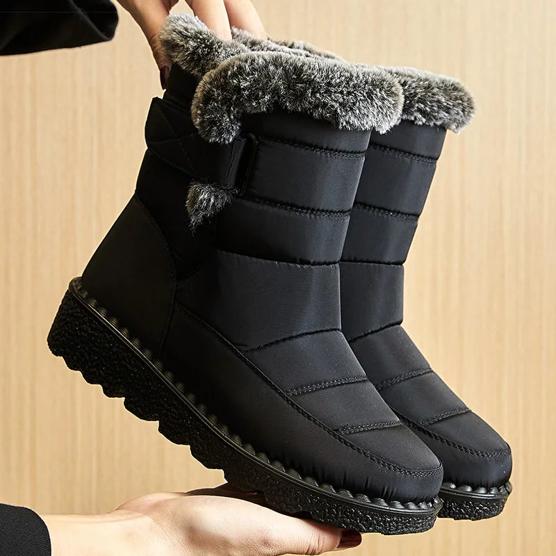 Women's Waterproof Fur Winter Ankle Boots