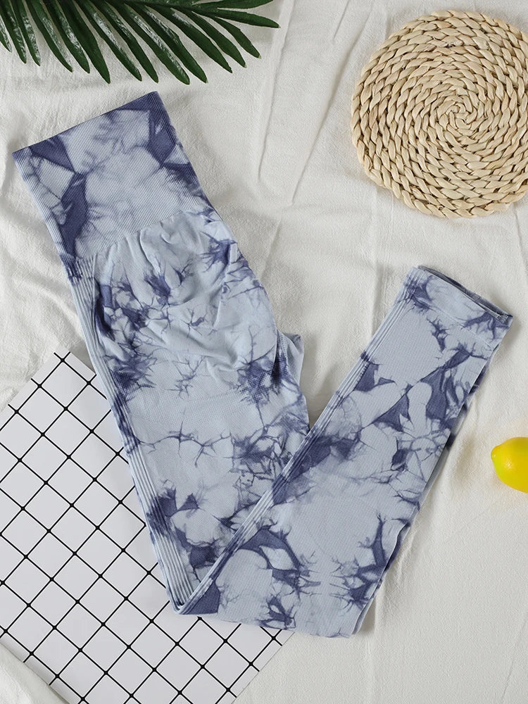 Women's Tie-Dye Seamless Push-Up Leggings