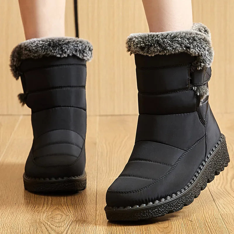 Women's Waterproof Fur Winter Ankle Boots