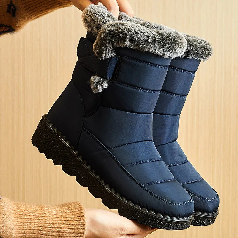 Women's Waterproof Fur Winter Ankle Boots