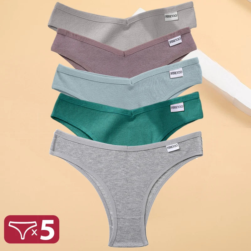 5-Piece Cotton Bikini Panty Set
